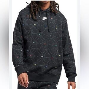 Nike Black Multicolor Logo Hoodie